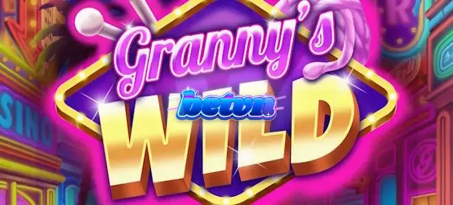Makulay na disenyo ng Granny's Wild slot na may mga simbolo ng barya at lola sa kanyang turbo scooter.
